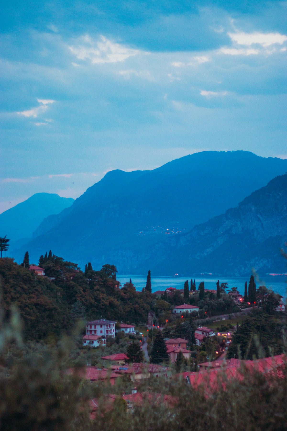 Malcesine and Lake Garda at dusk