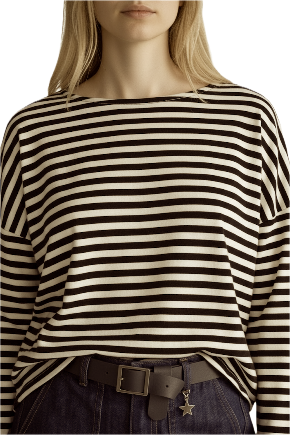 Susy Mix brown striped t-shirt
