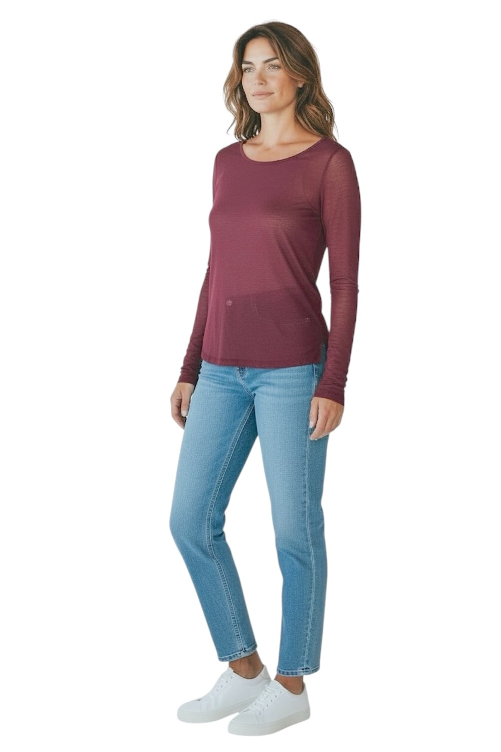 Le îls bordeaux cashmere t-shirt