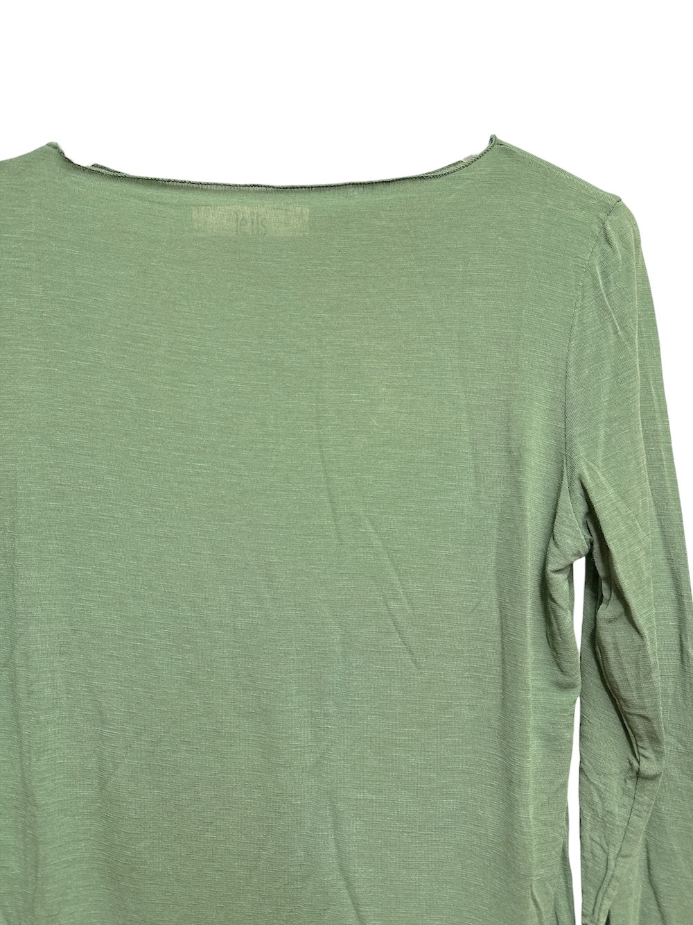 T-shirt in cashmere verde da donna