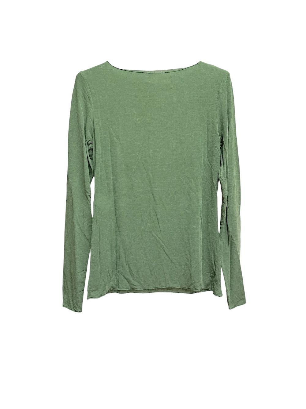 T-shirt in cashmere verde da donna