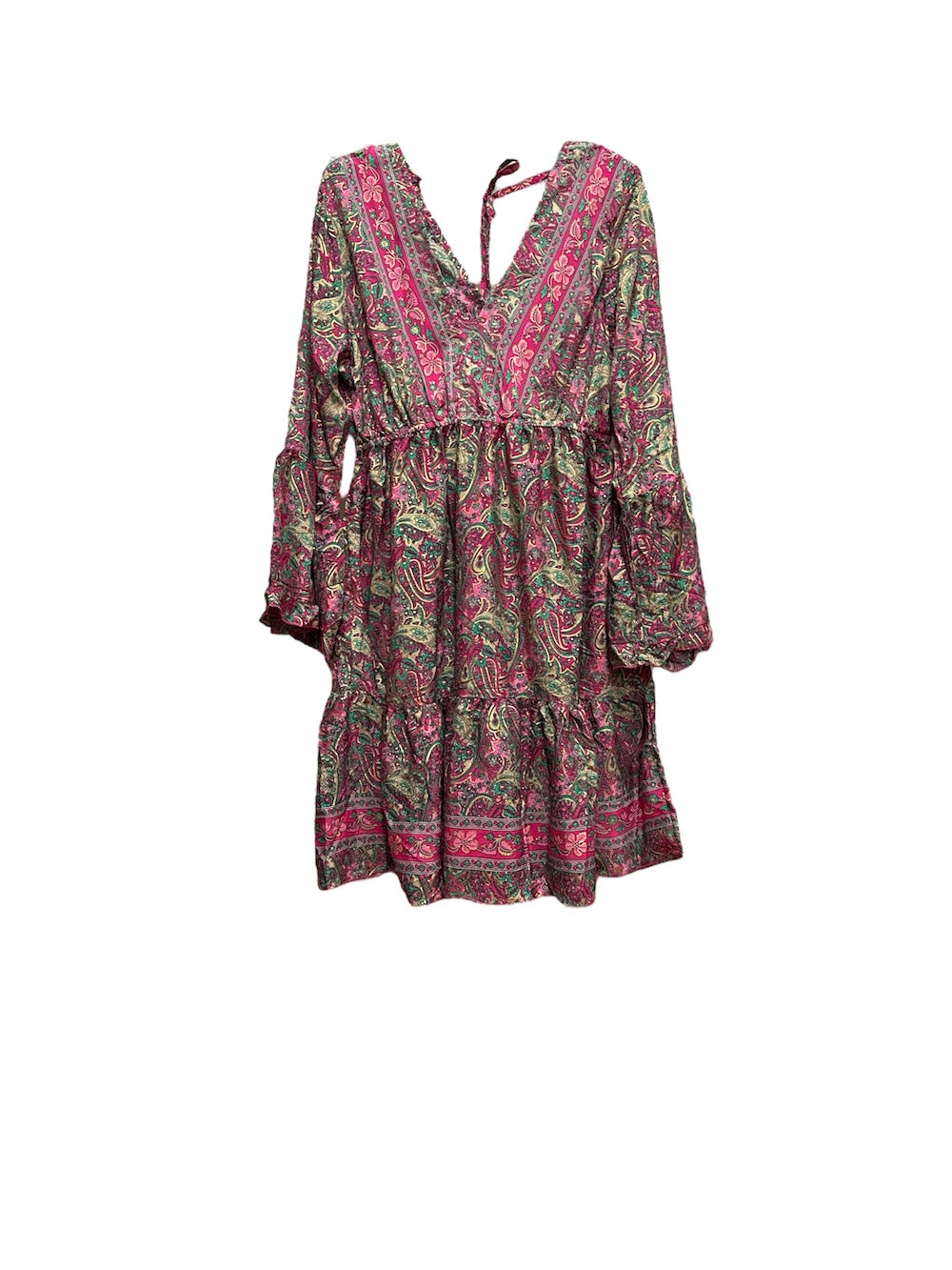 Hindi print fuchsia dress