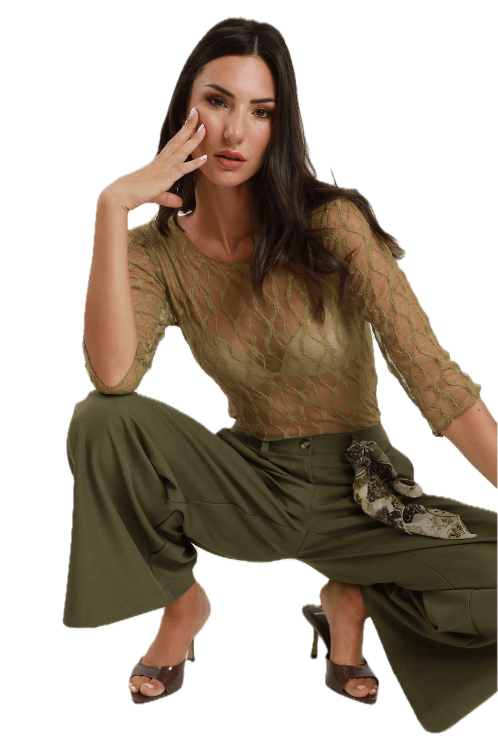 Susy Mix olive green t-shirt