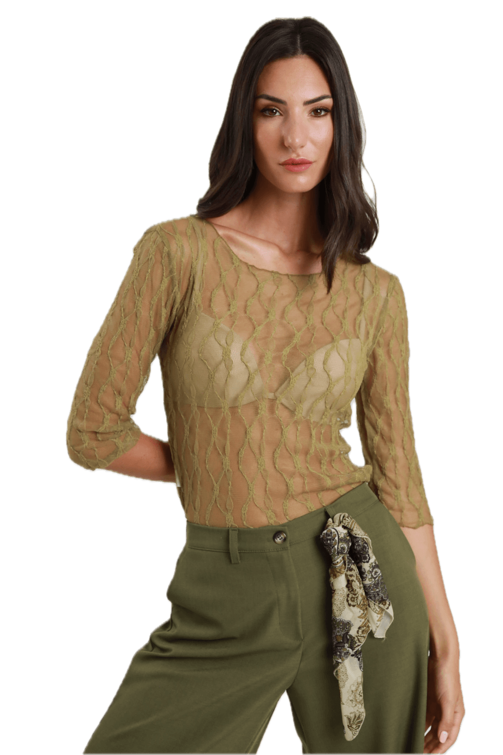 Susy Mix olive green t-shirt