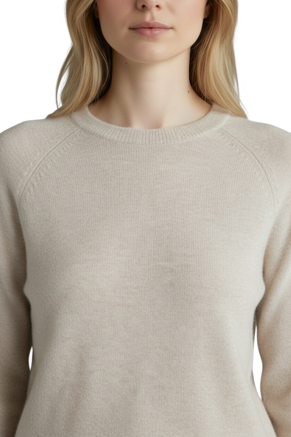 Vicolo beige melange cashmere pullover