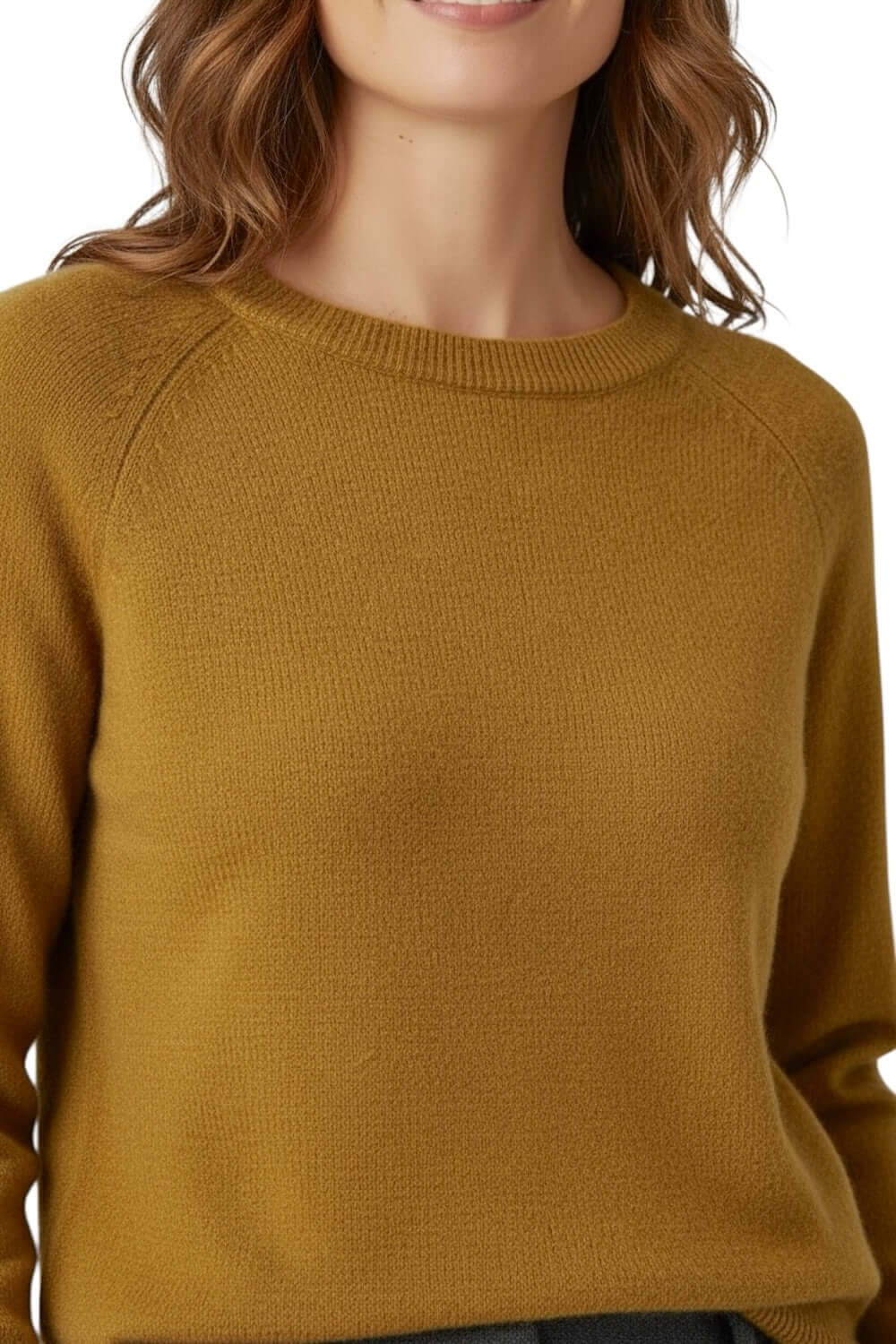 Vicolo Olivenfarbener Kaschmirpullover