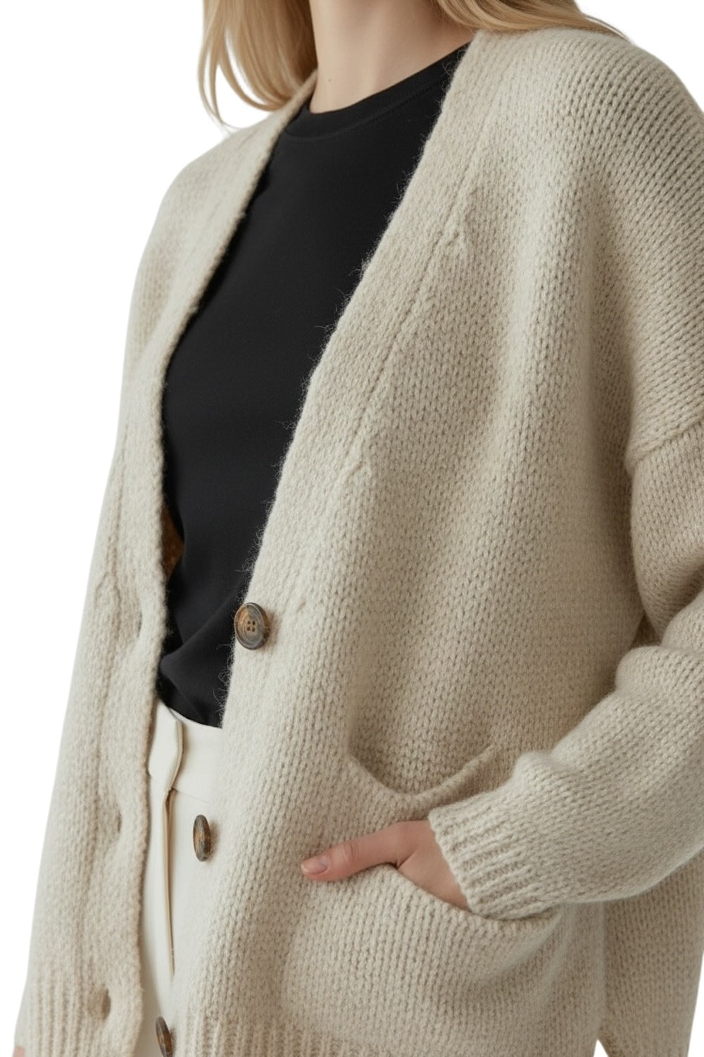 Vicolo natural cardigan
