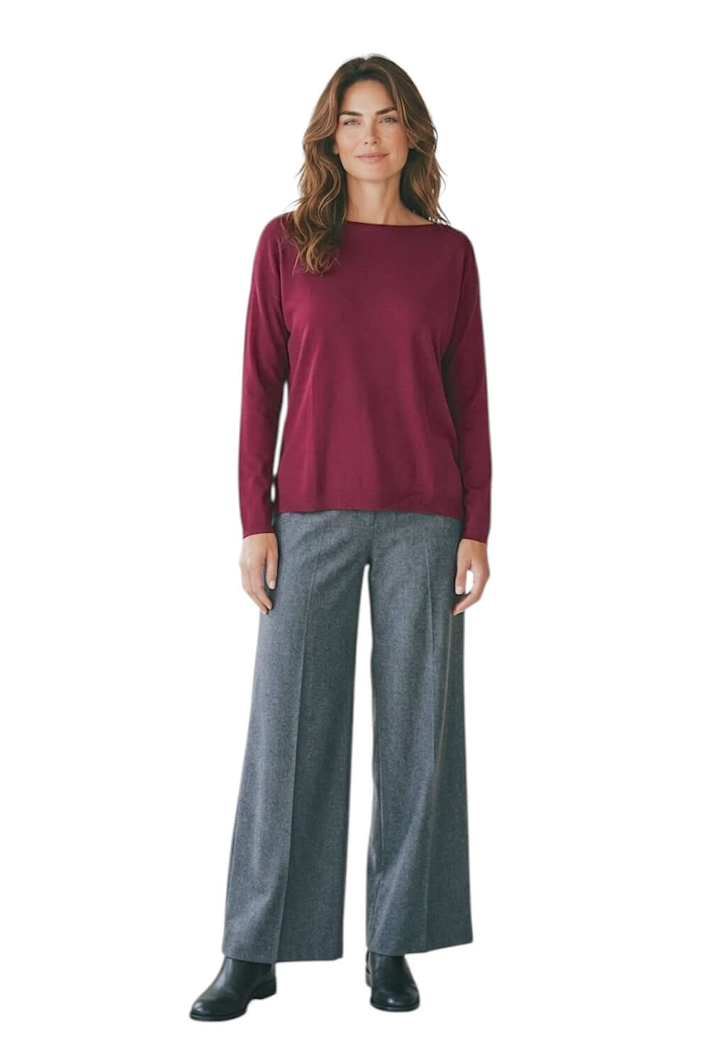 Kontatto bordeauxfarbener Pullover