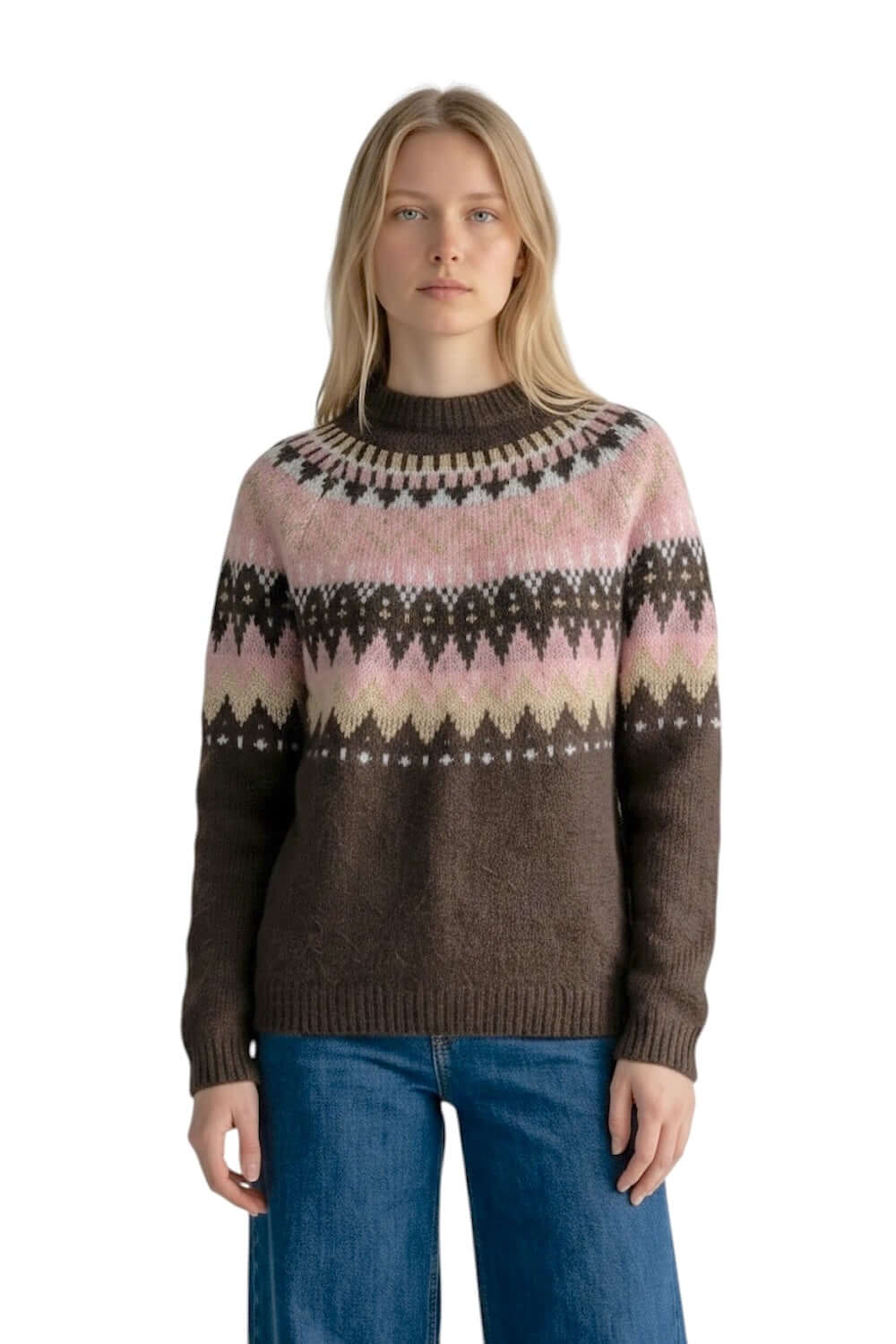 Kontatto moka cream gold pink pullover