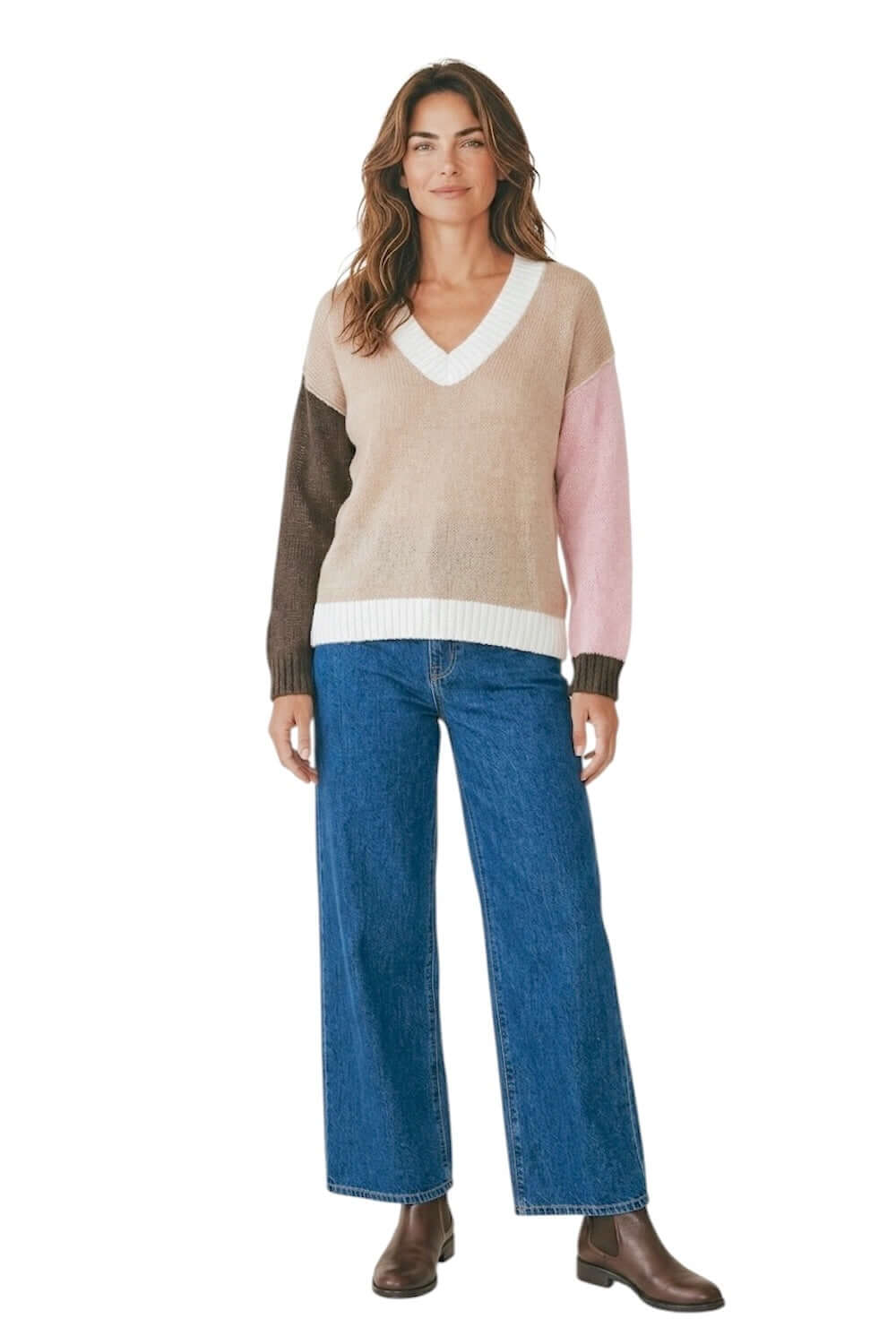 Kontatto cream camel pullover