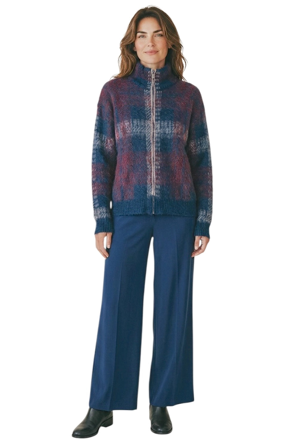 Kontatto blue bordeaux camel jacket