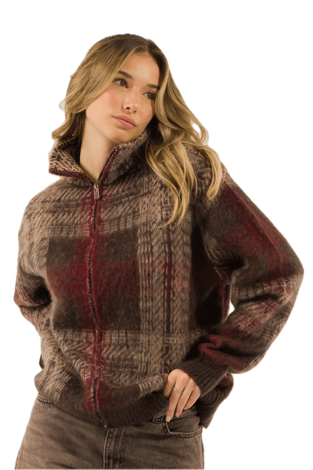 Kontatto moka camel brown jacket