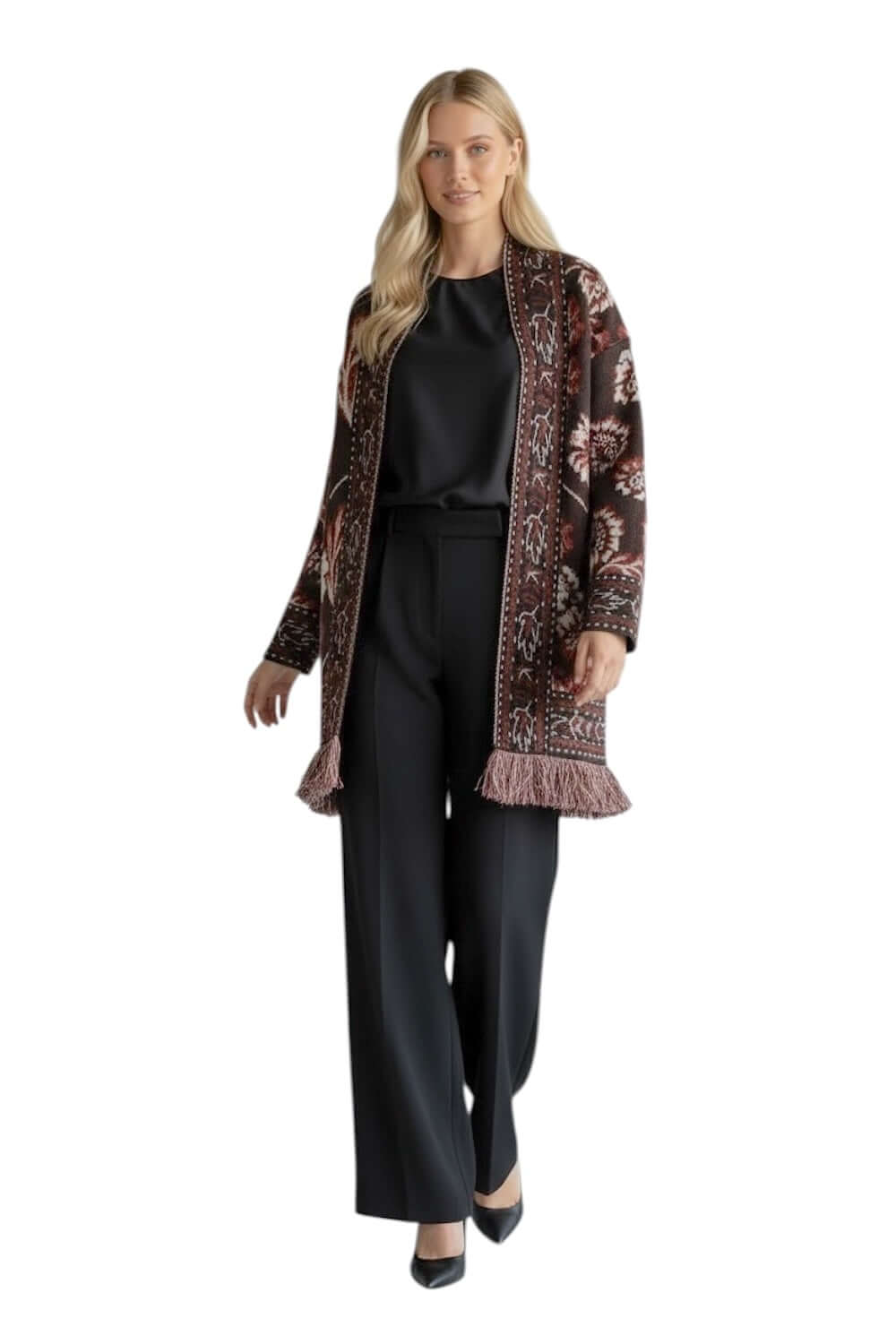 Kontatto moka ecru cocco cardigan
