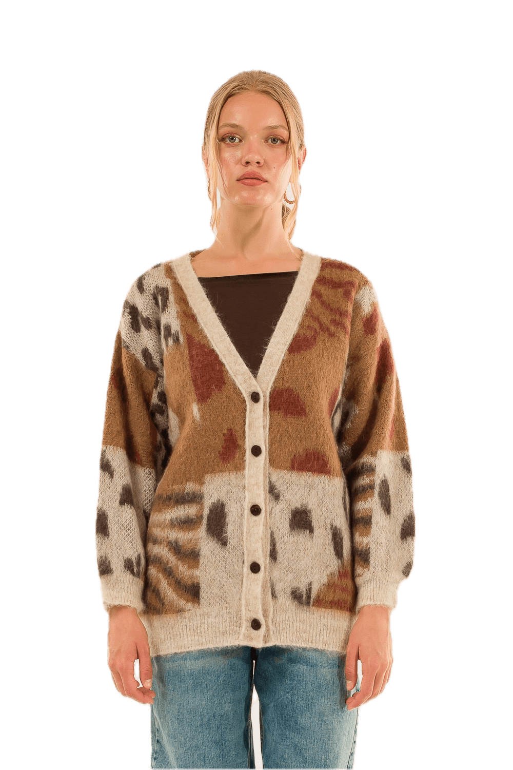 Kontatto beige cardigan