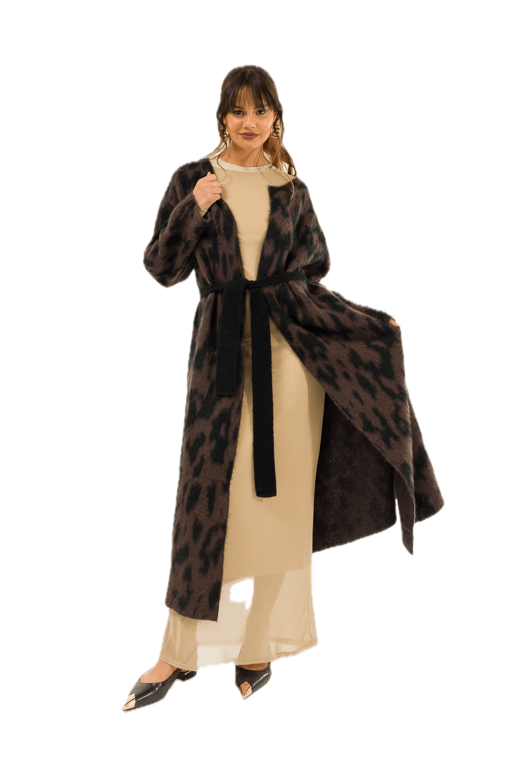 Kontatto brown black cardigan