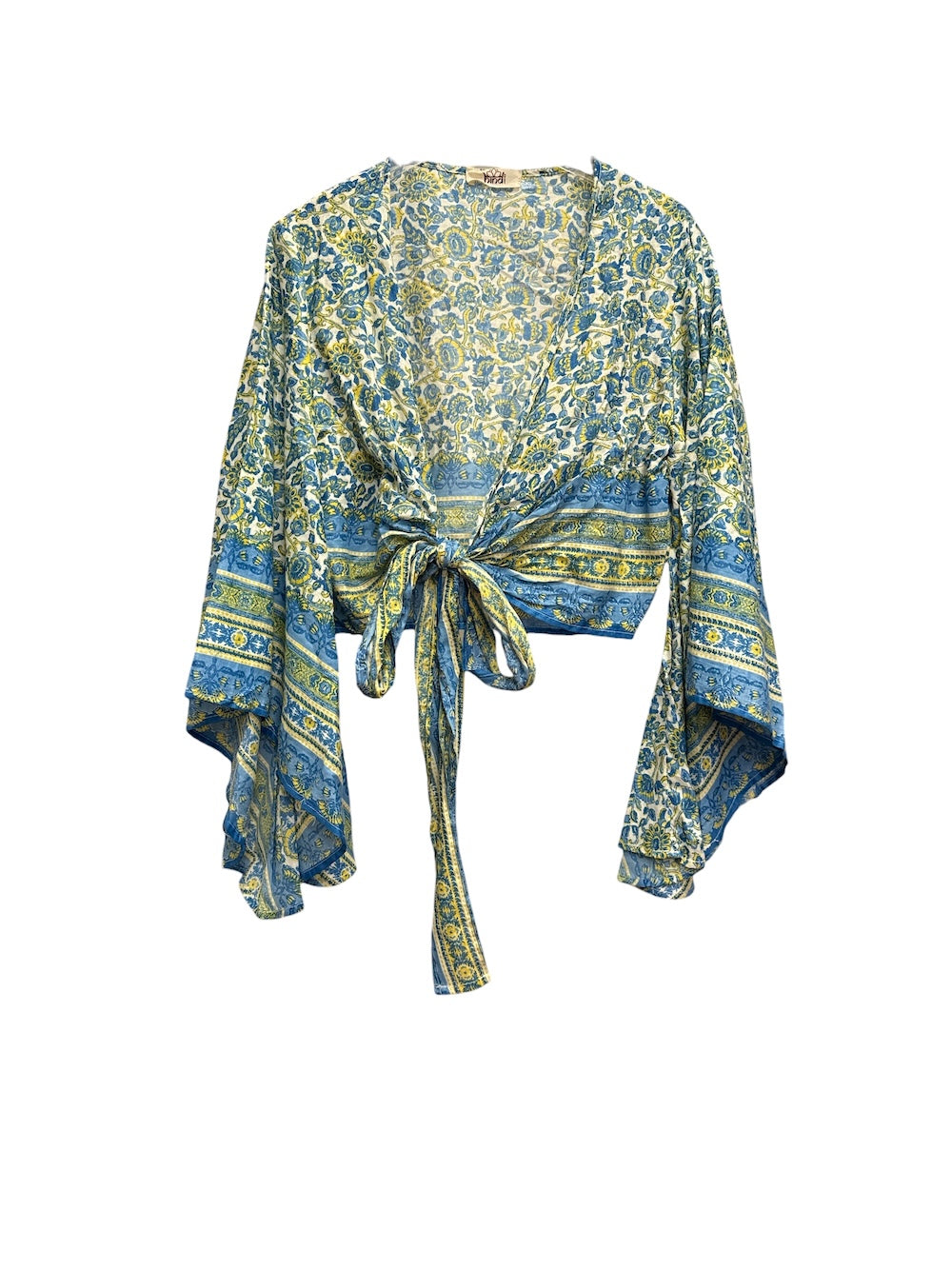 Hindi light blue shirt