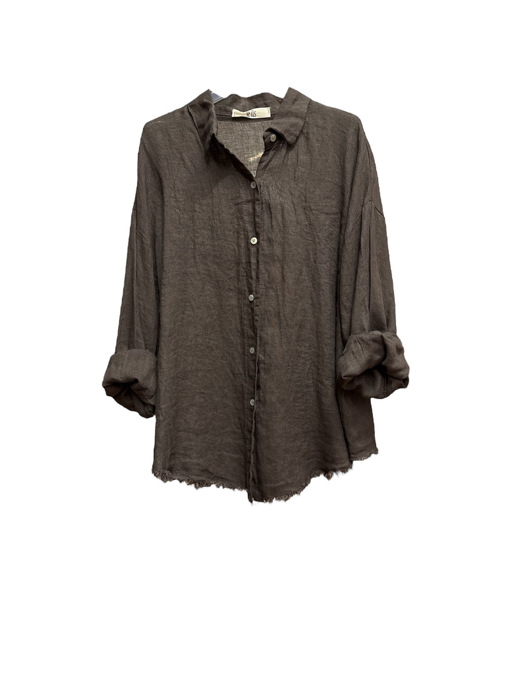 Le îls camicia marrone