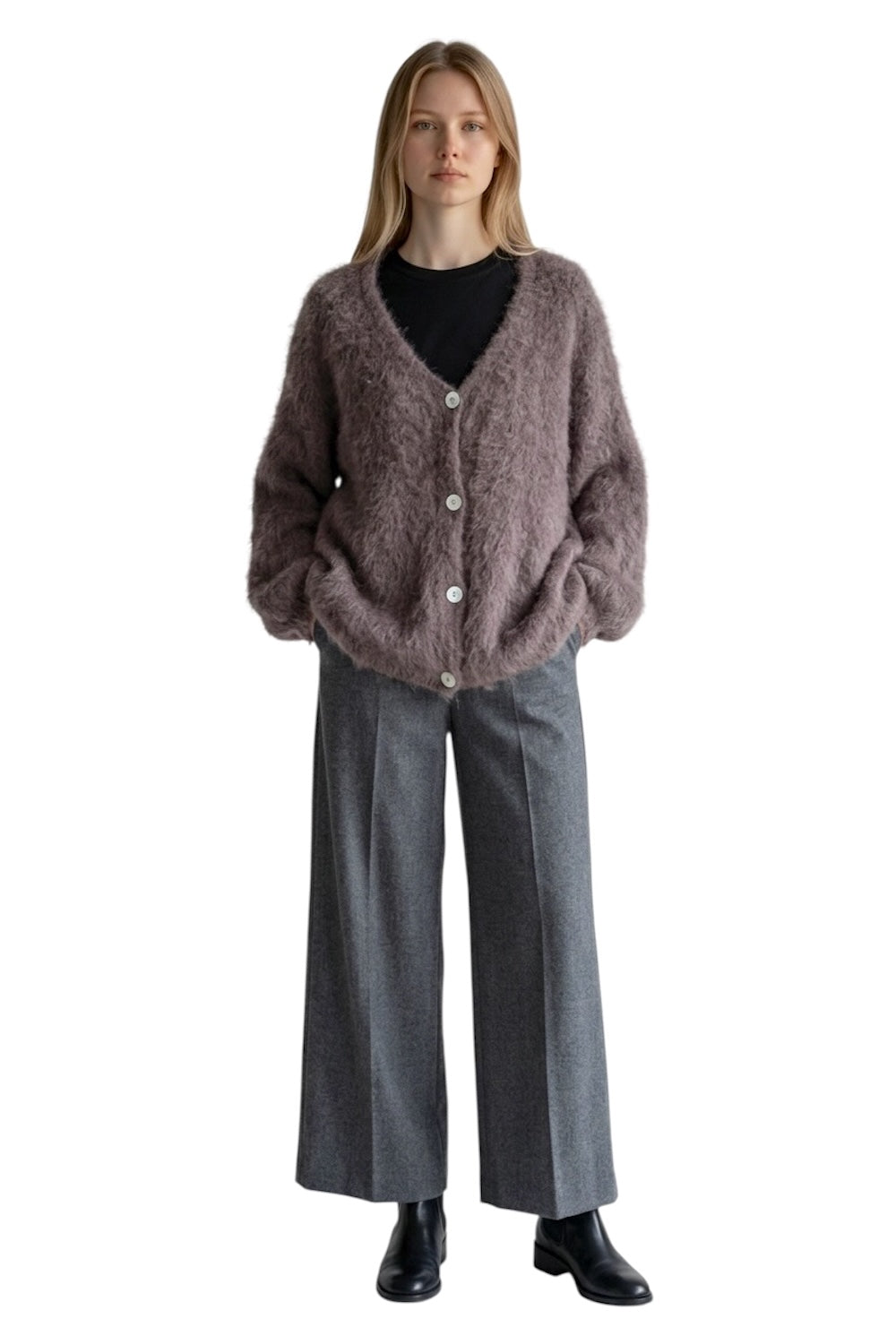 Le îls brown cardigan