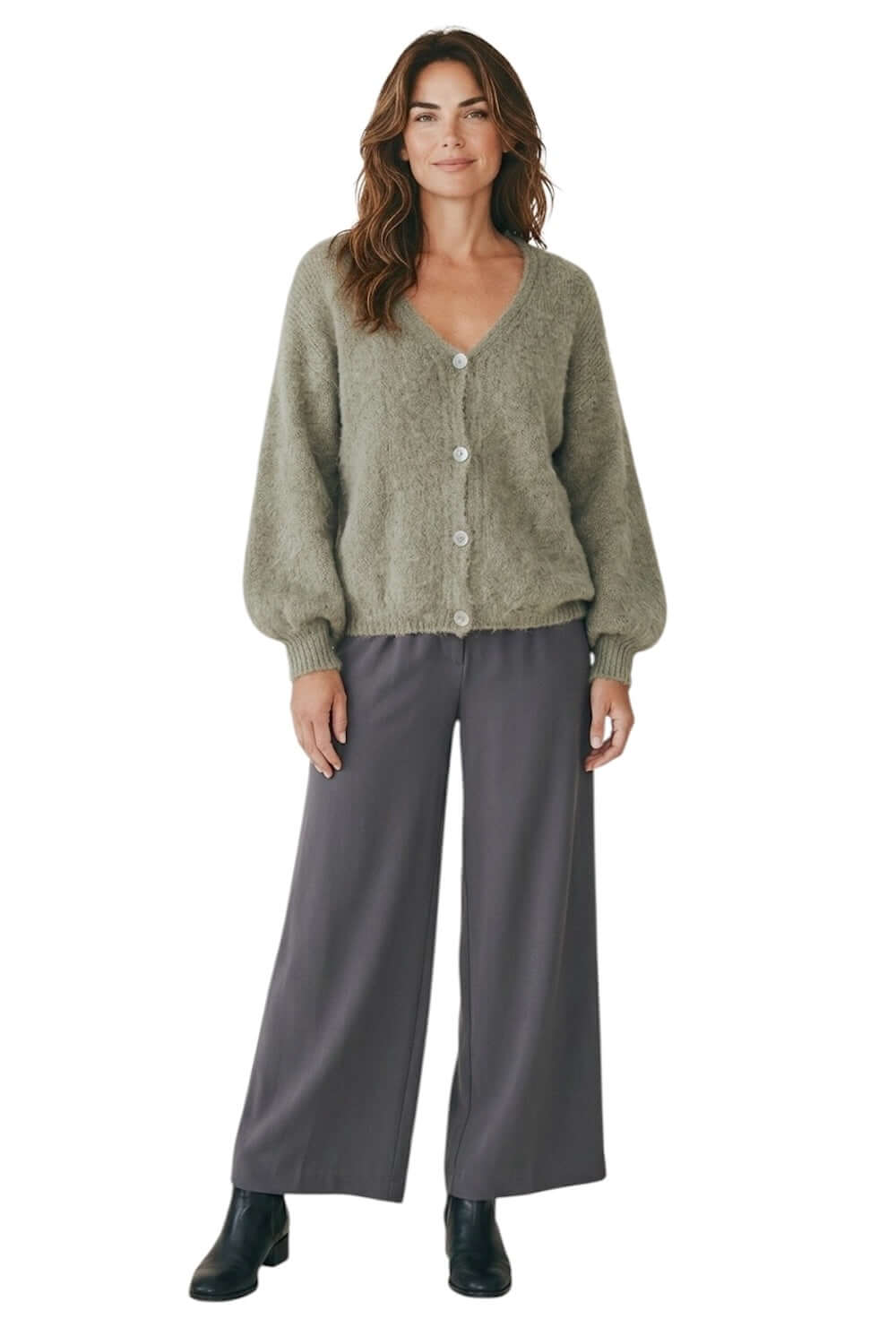Le îls light green cardigan