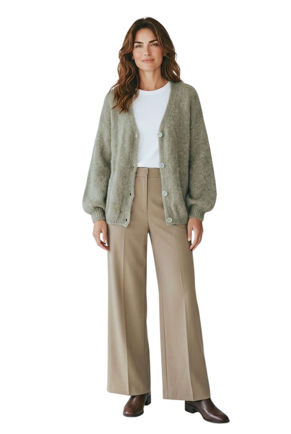 Le îls light green cardigan
