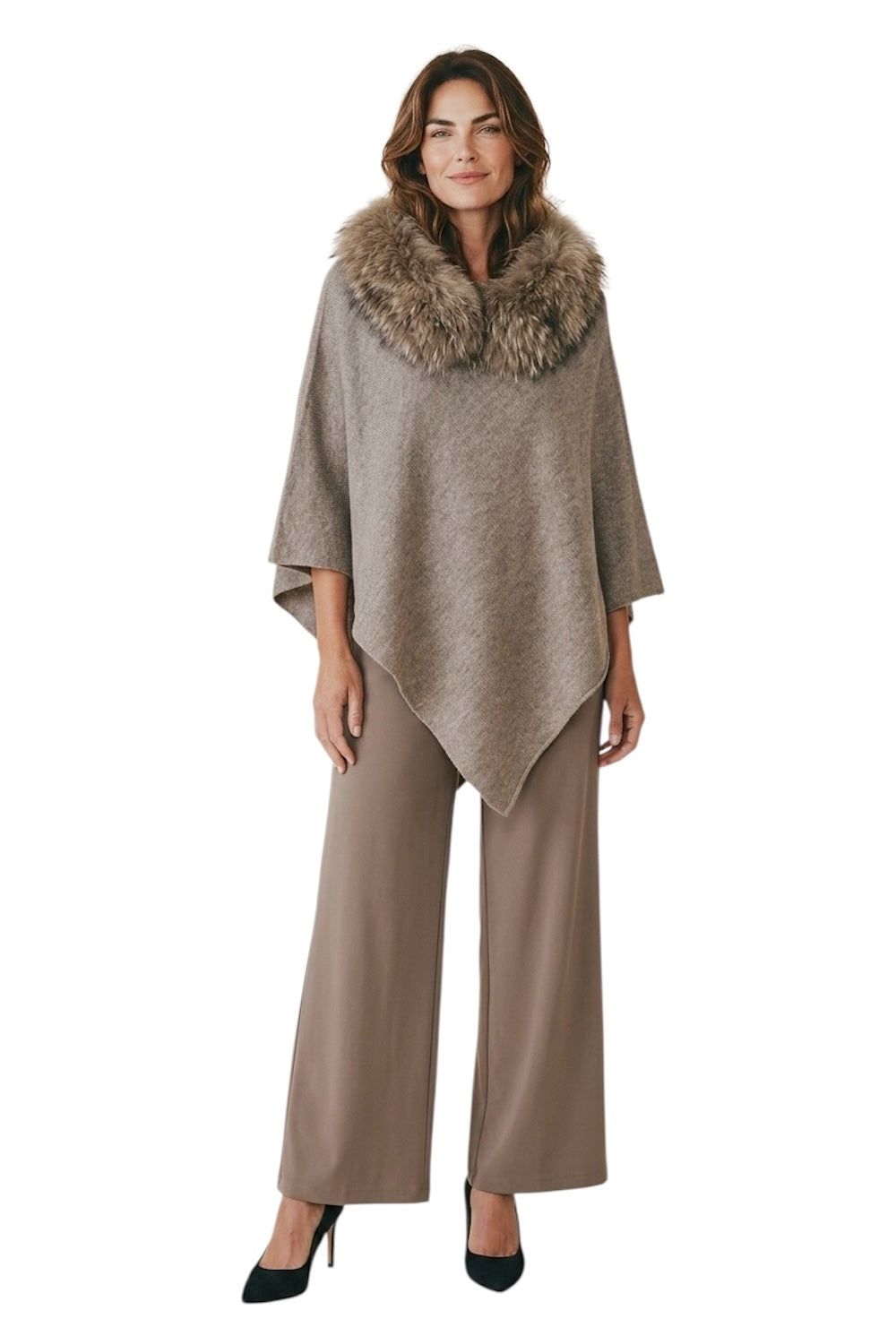 Le îls beige poncho jacket