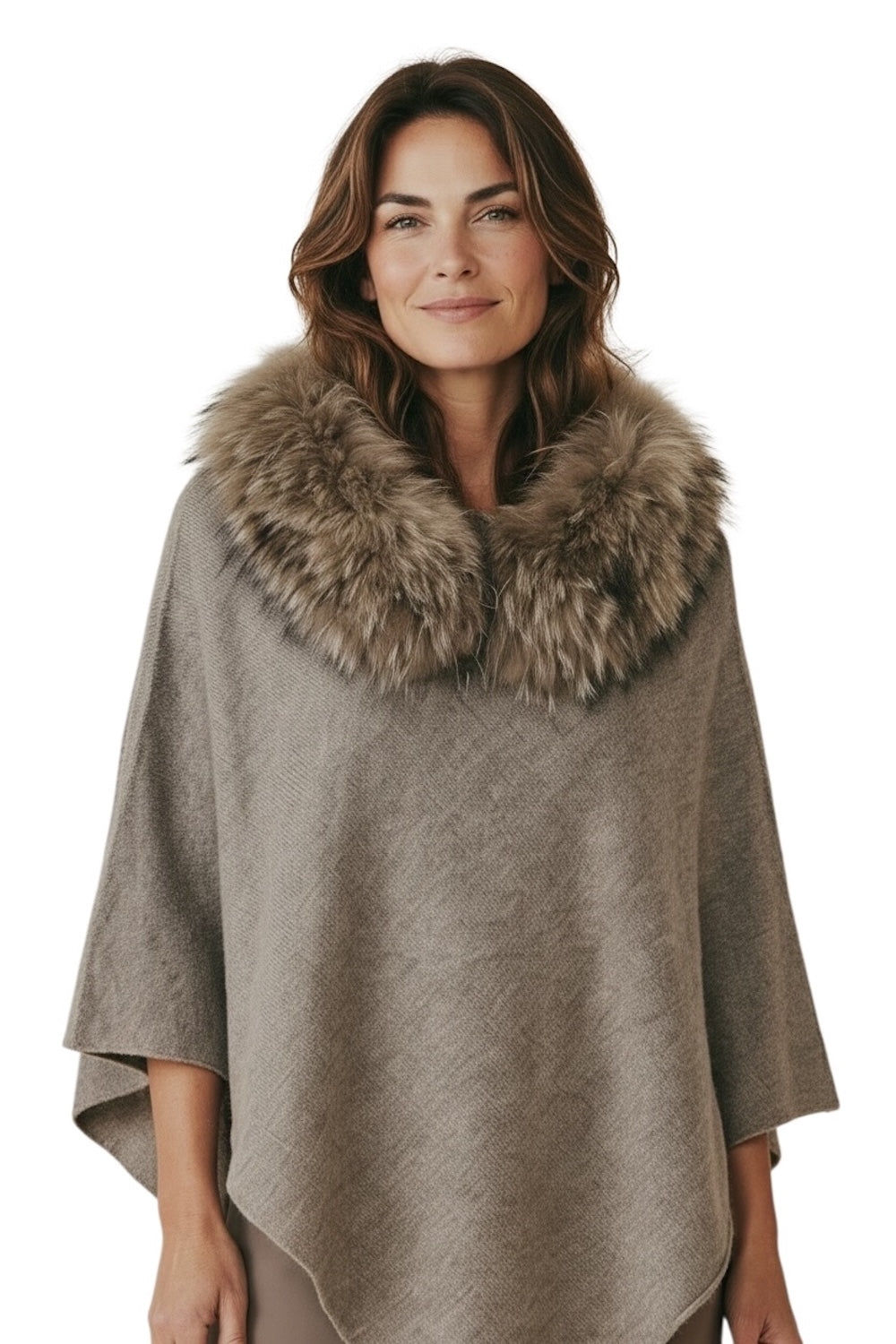 Le îls beige poncho jacket
