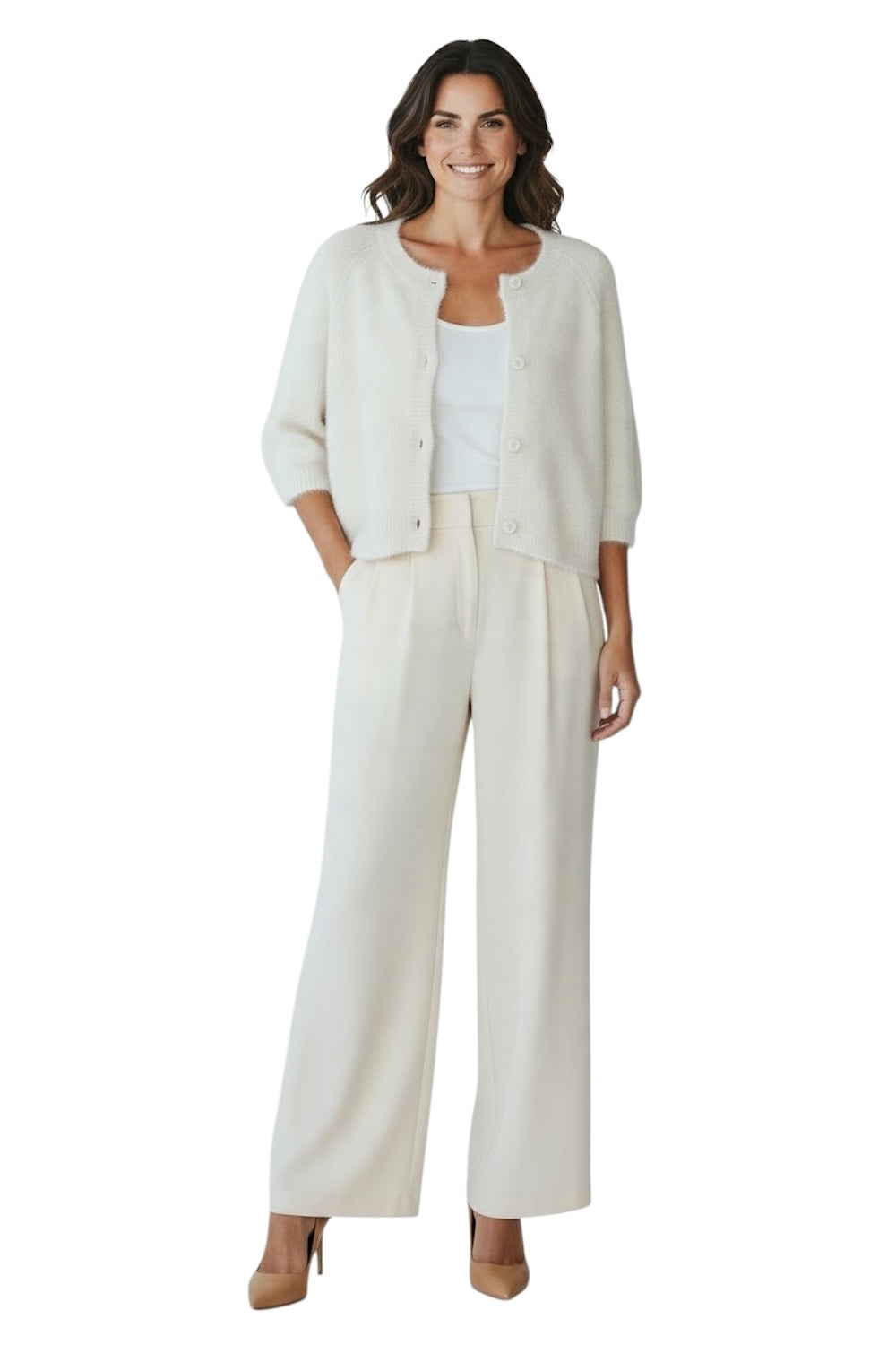 Le îls white cardigan