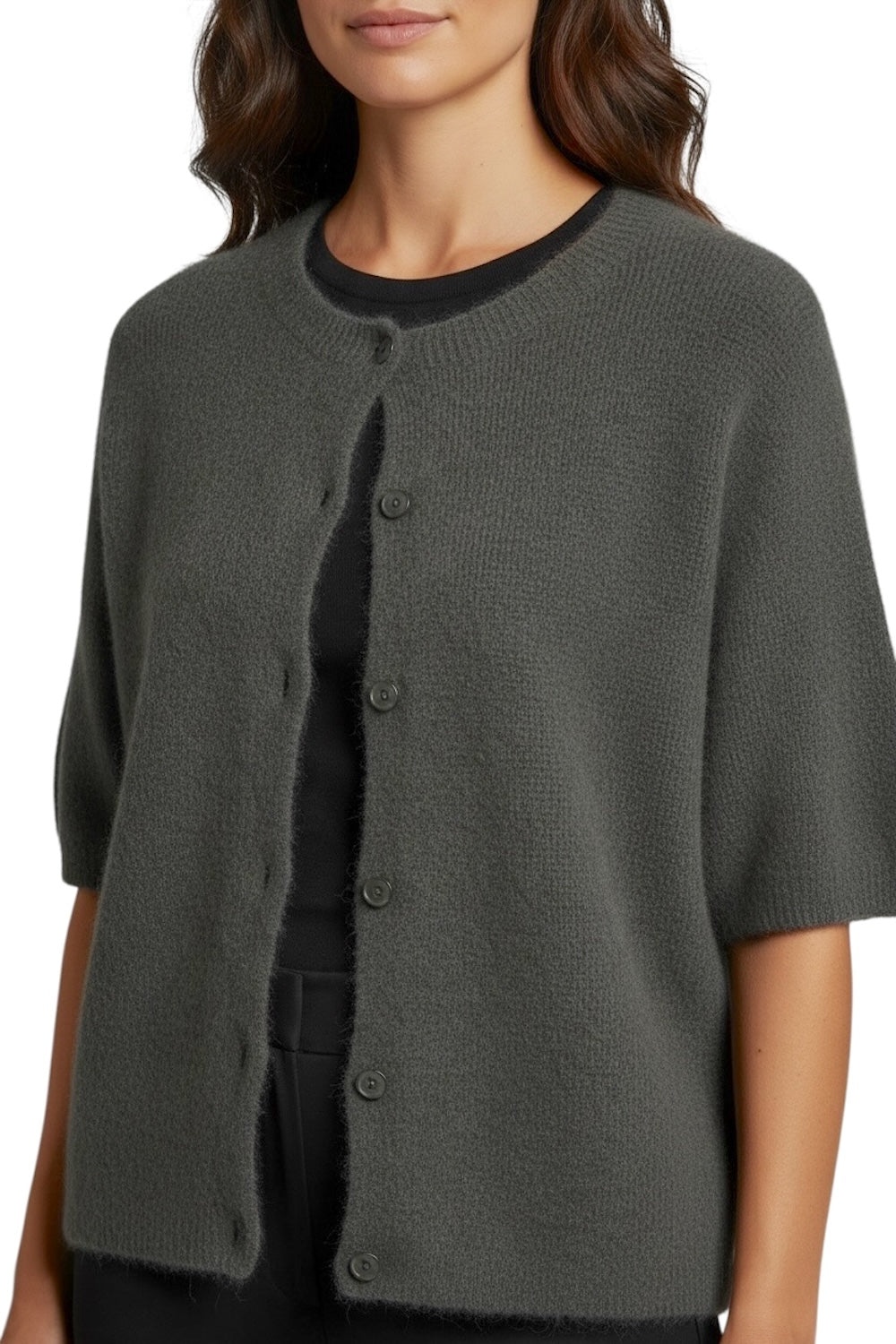 Le îls dark green cardigan