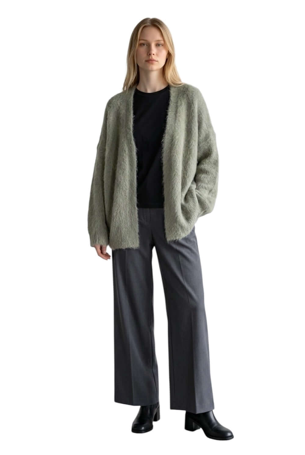 Le îls light green cardigan