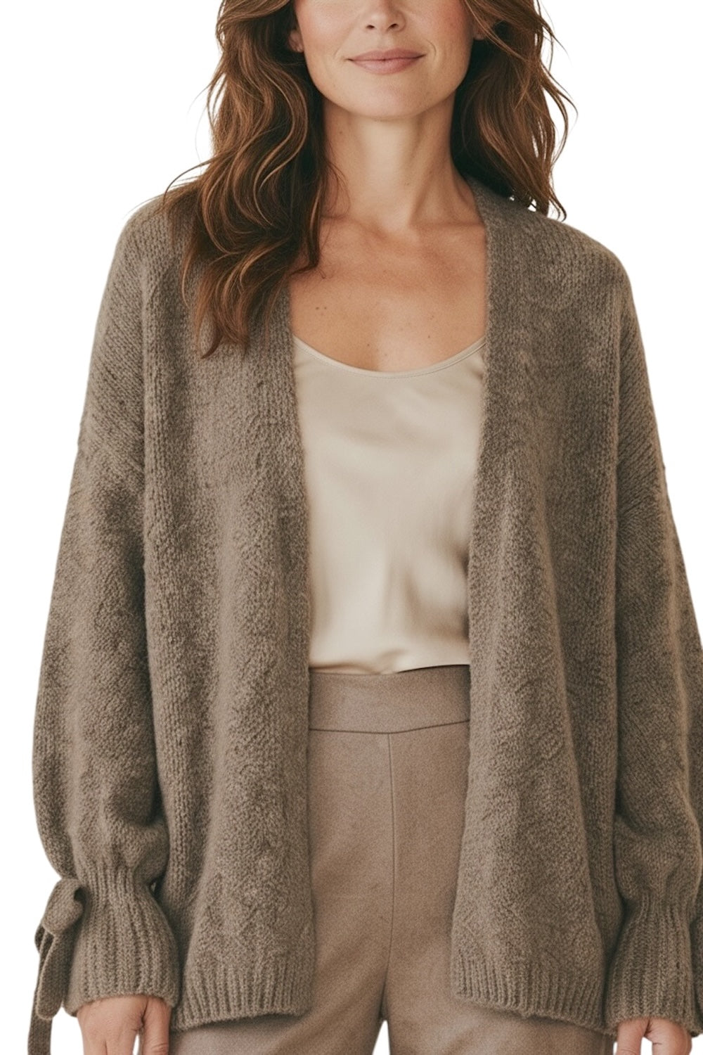 Le îls taupe cardigan