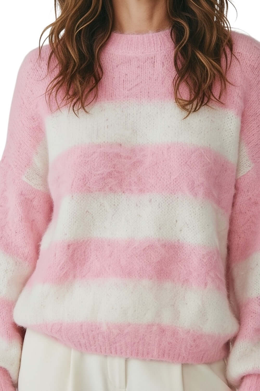 Pullover in crema con bolle Le îls