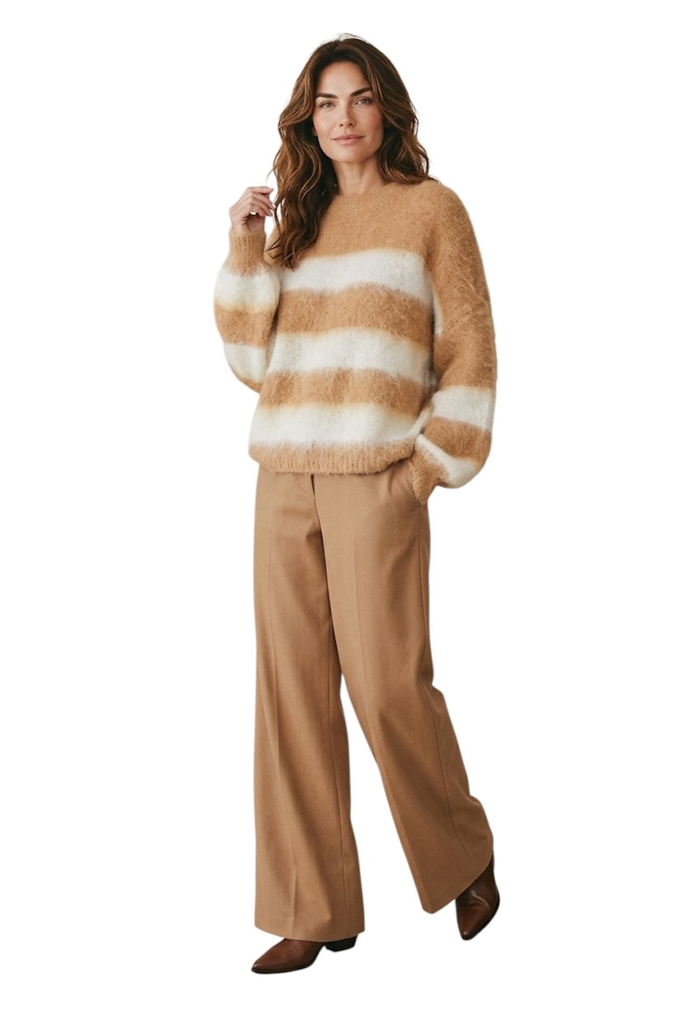 Le îls camel cream pullover