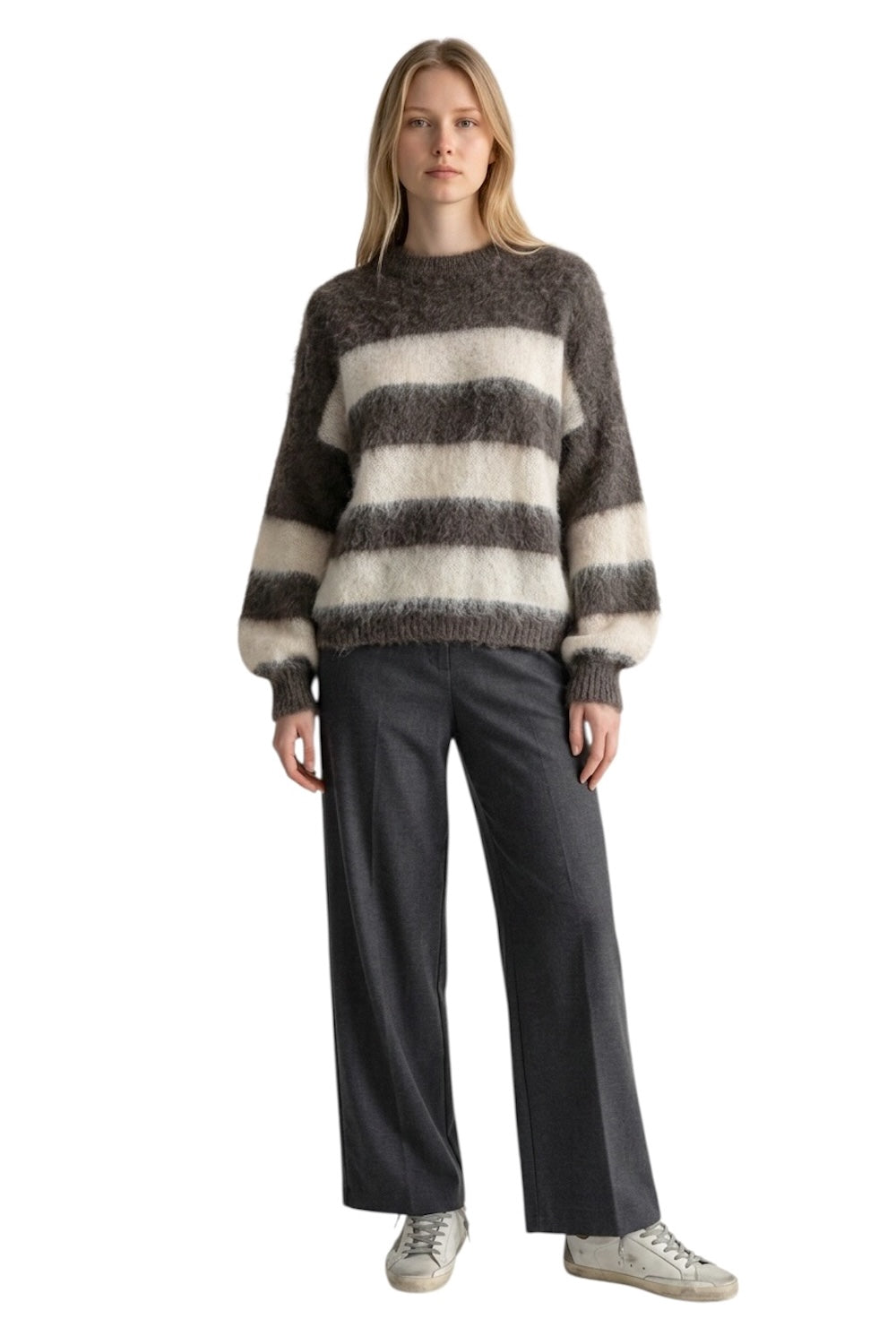 Le îls brown cream pullover