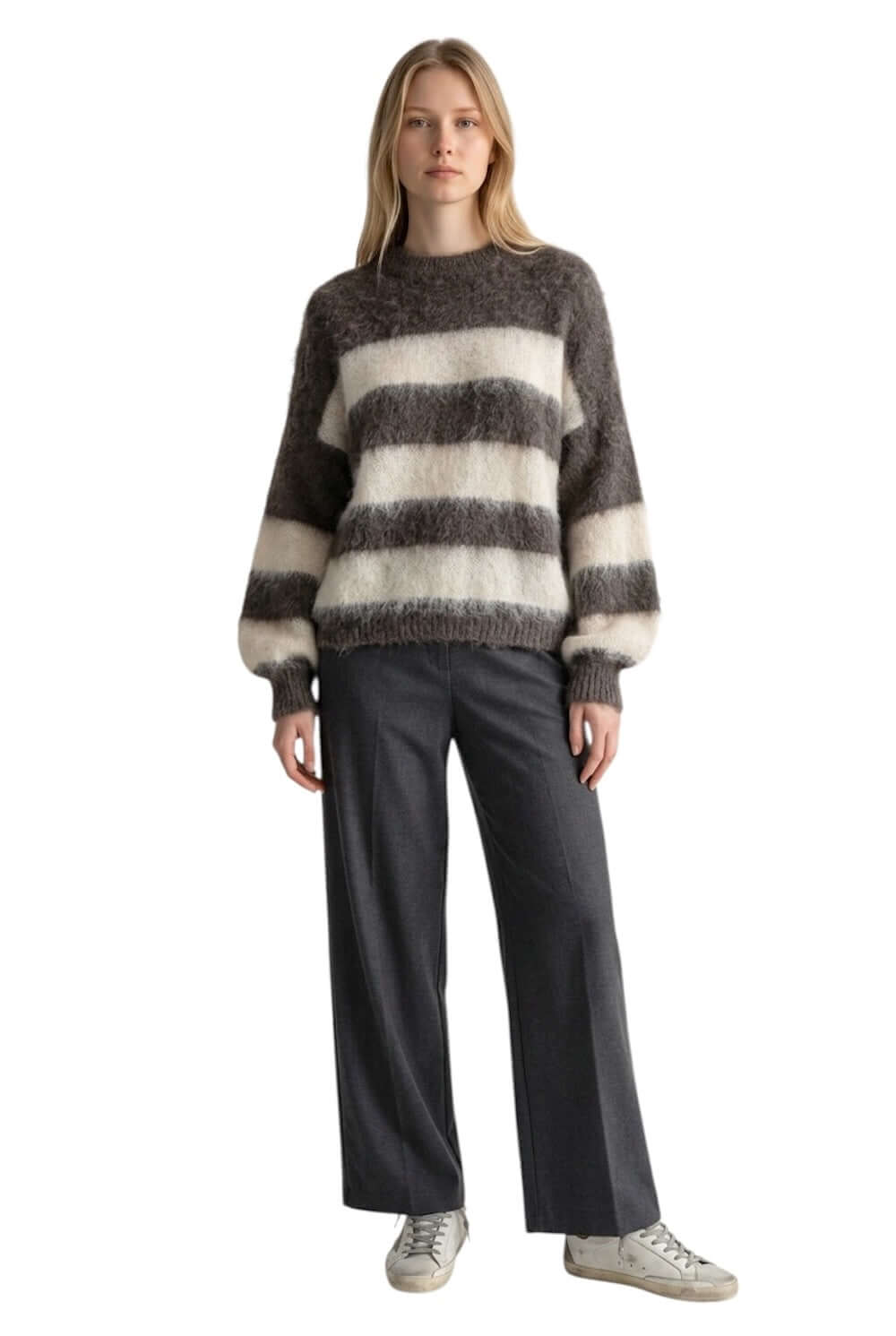 Le îls brown cream pullover