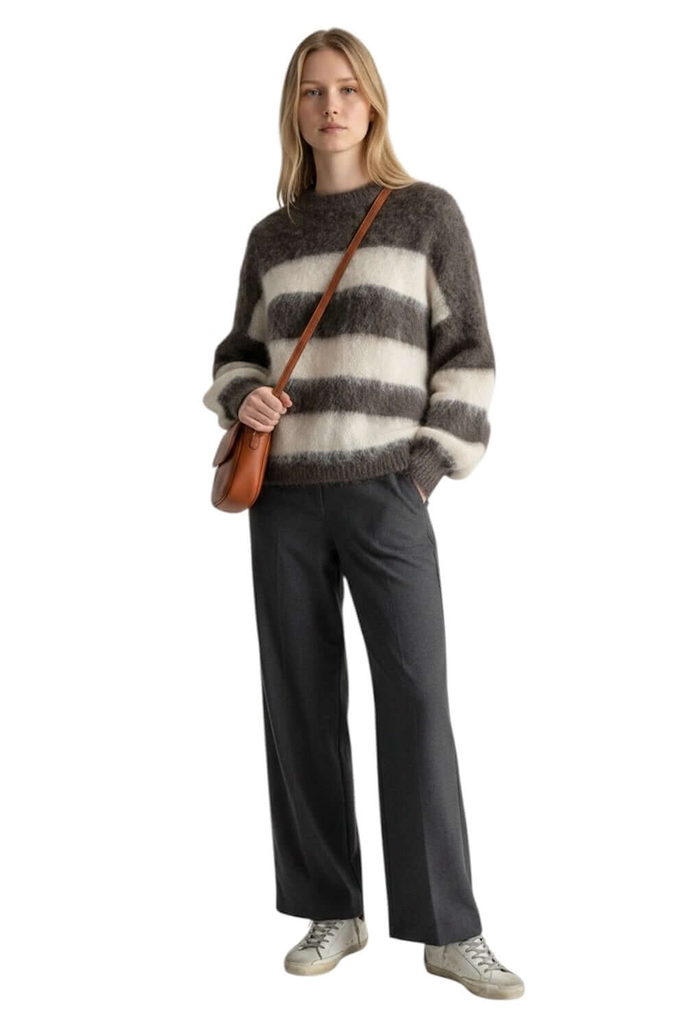 Le îls brown cream pullover