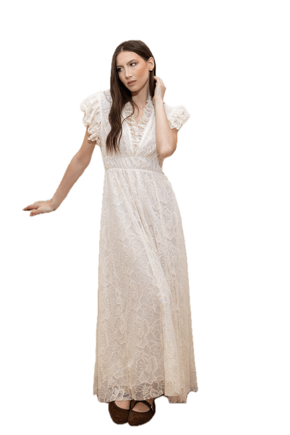 Saiph Kleid mit weißen Blumen