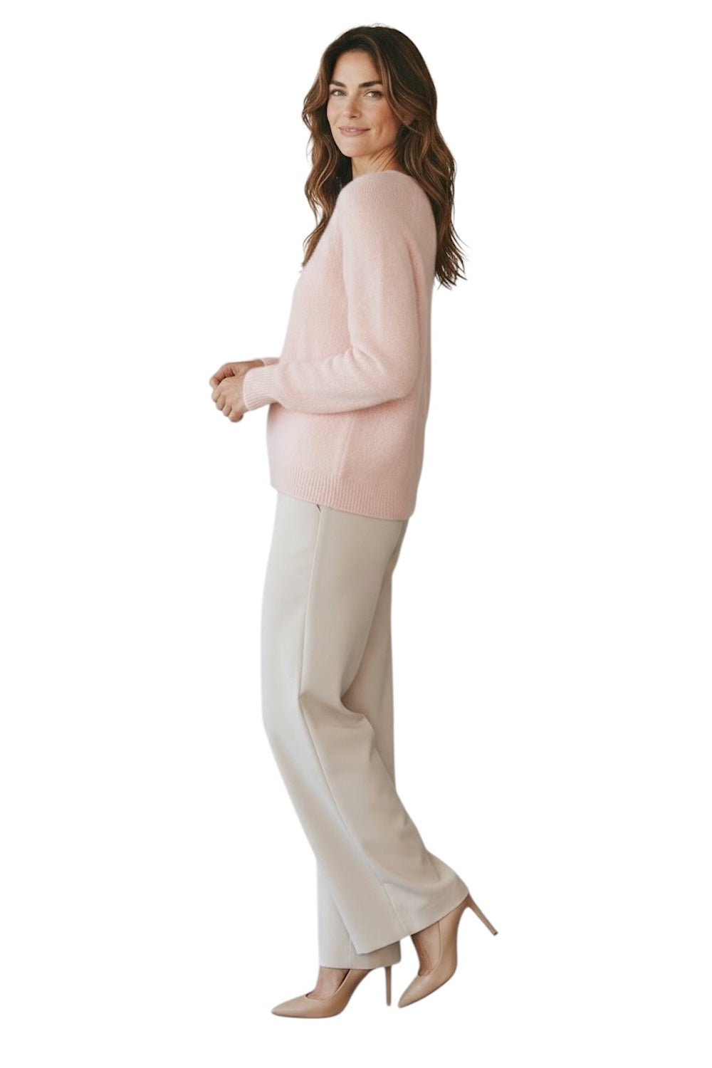 Le îls light pink pullover
