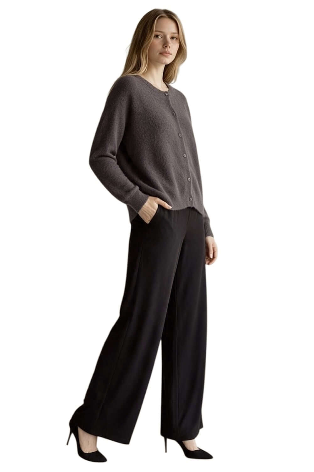 Le îls dark brown cardigan