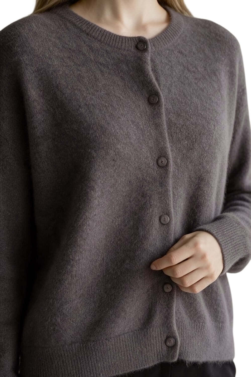 Le îls dark brown cardigan