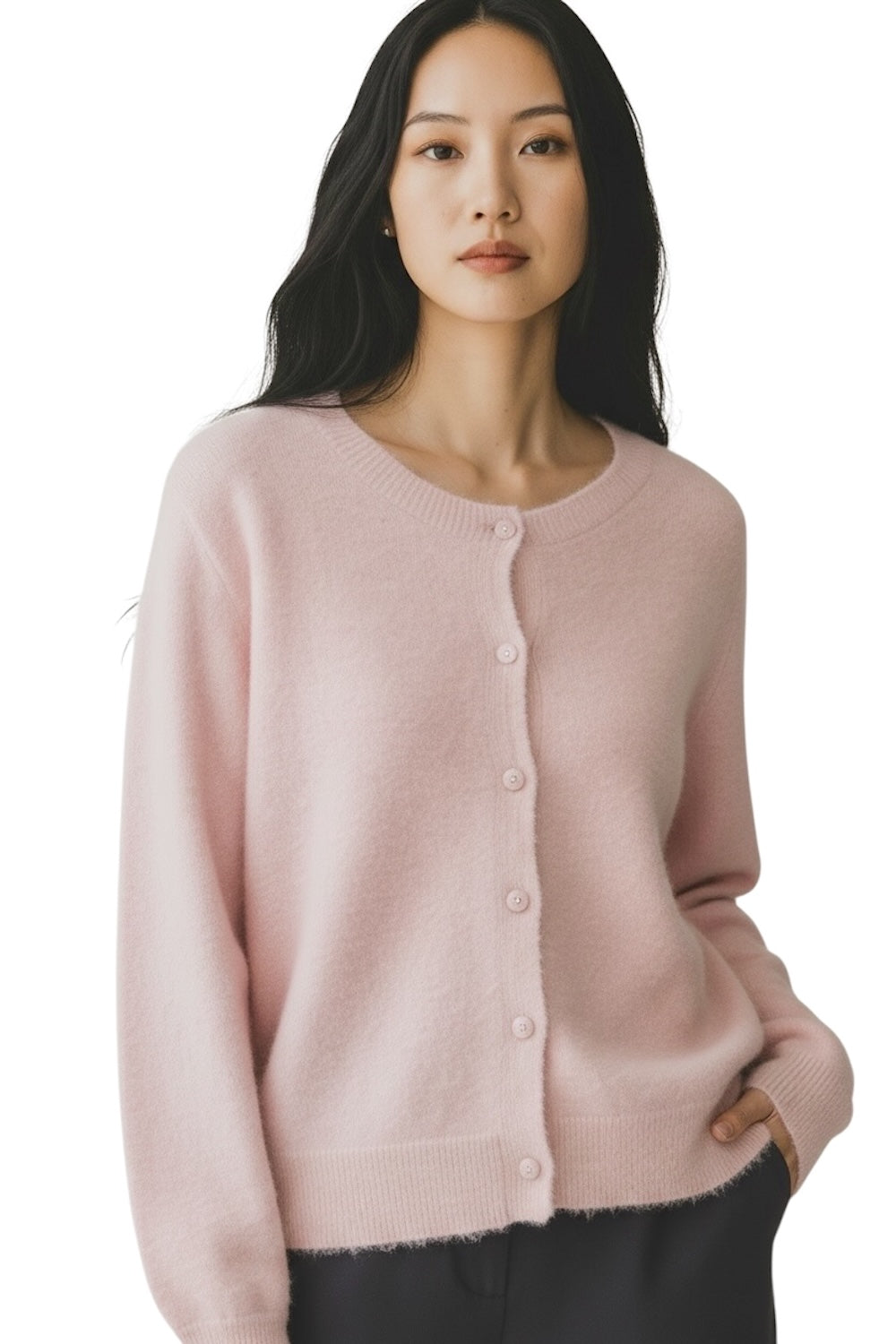 Le îls light pink cardigan