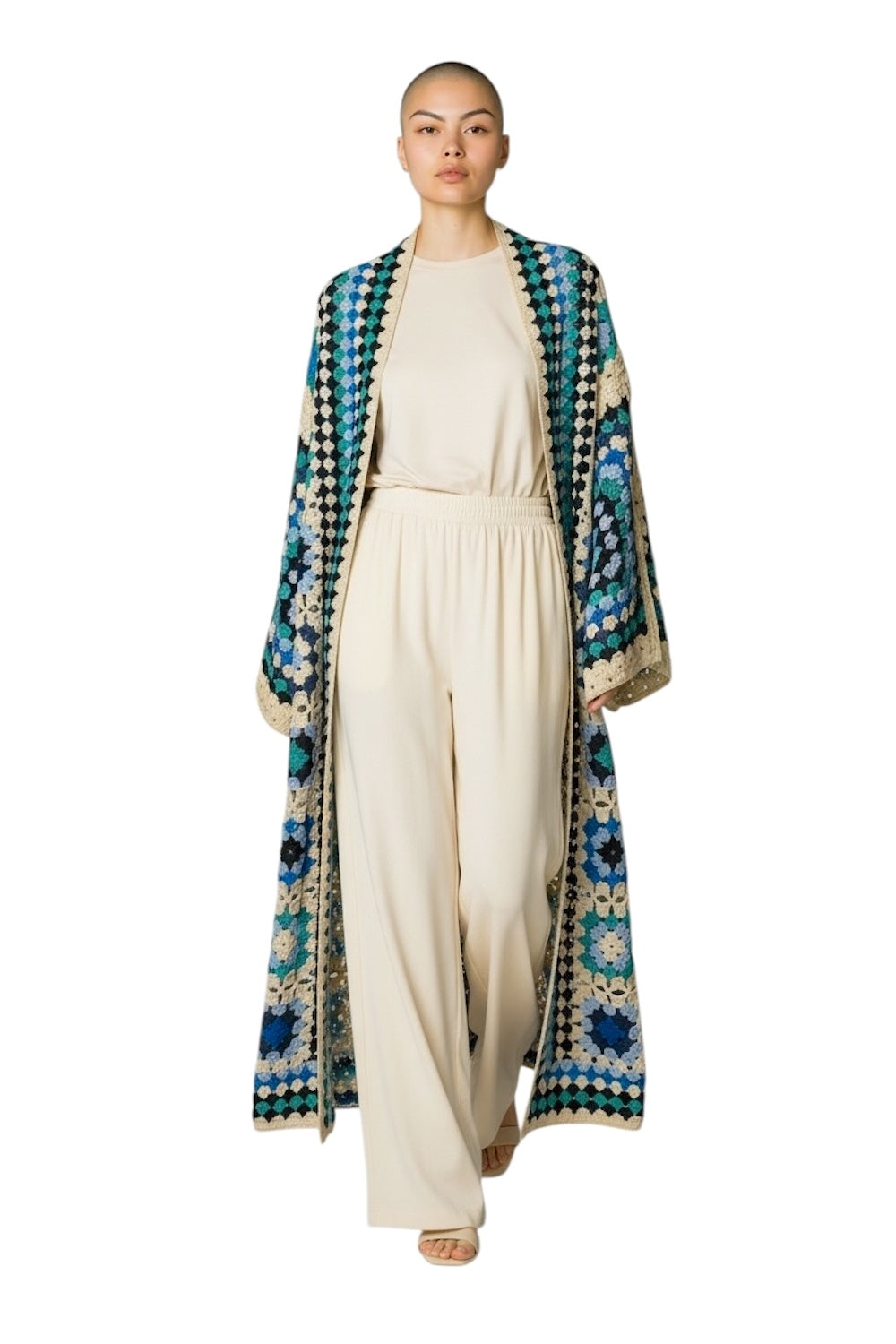 Le îls multicolor blue cardigan