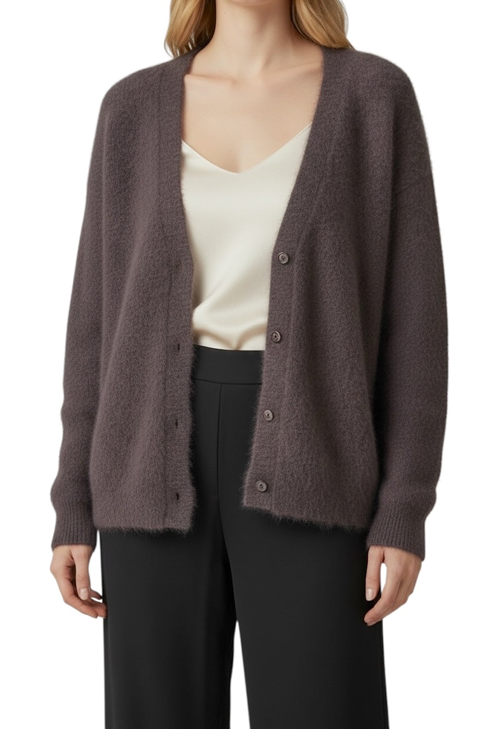 Le îls dark brown cardigan