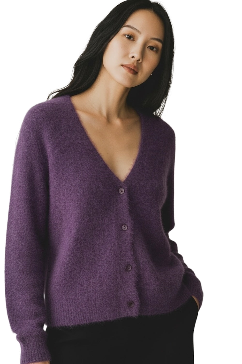 Le îls purple cardigan