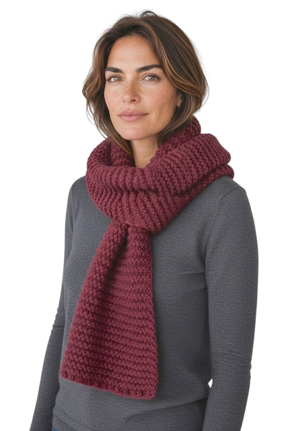 Maryley bordeaux scarf