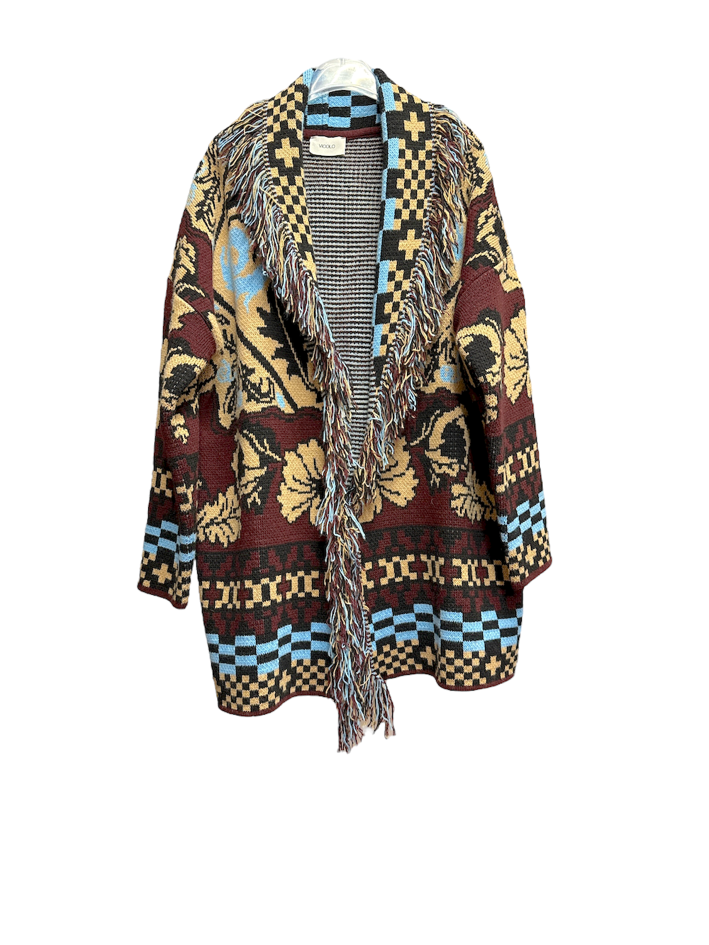 Vicolo multicolor wine cardigan