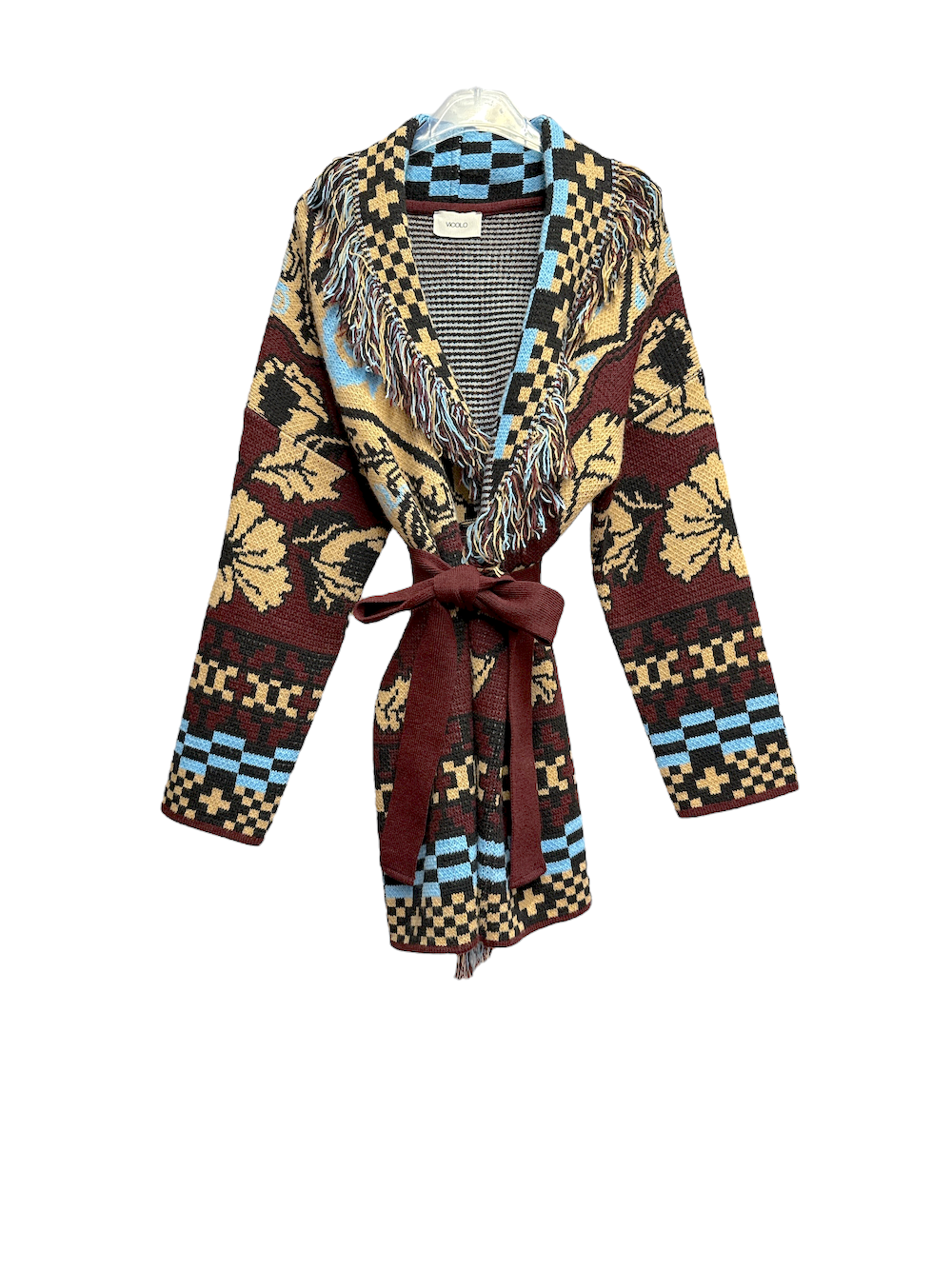 Vicolo multicolor wine cardigan