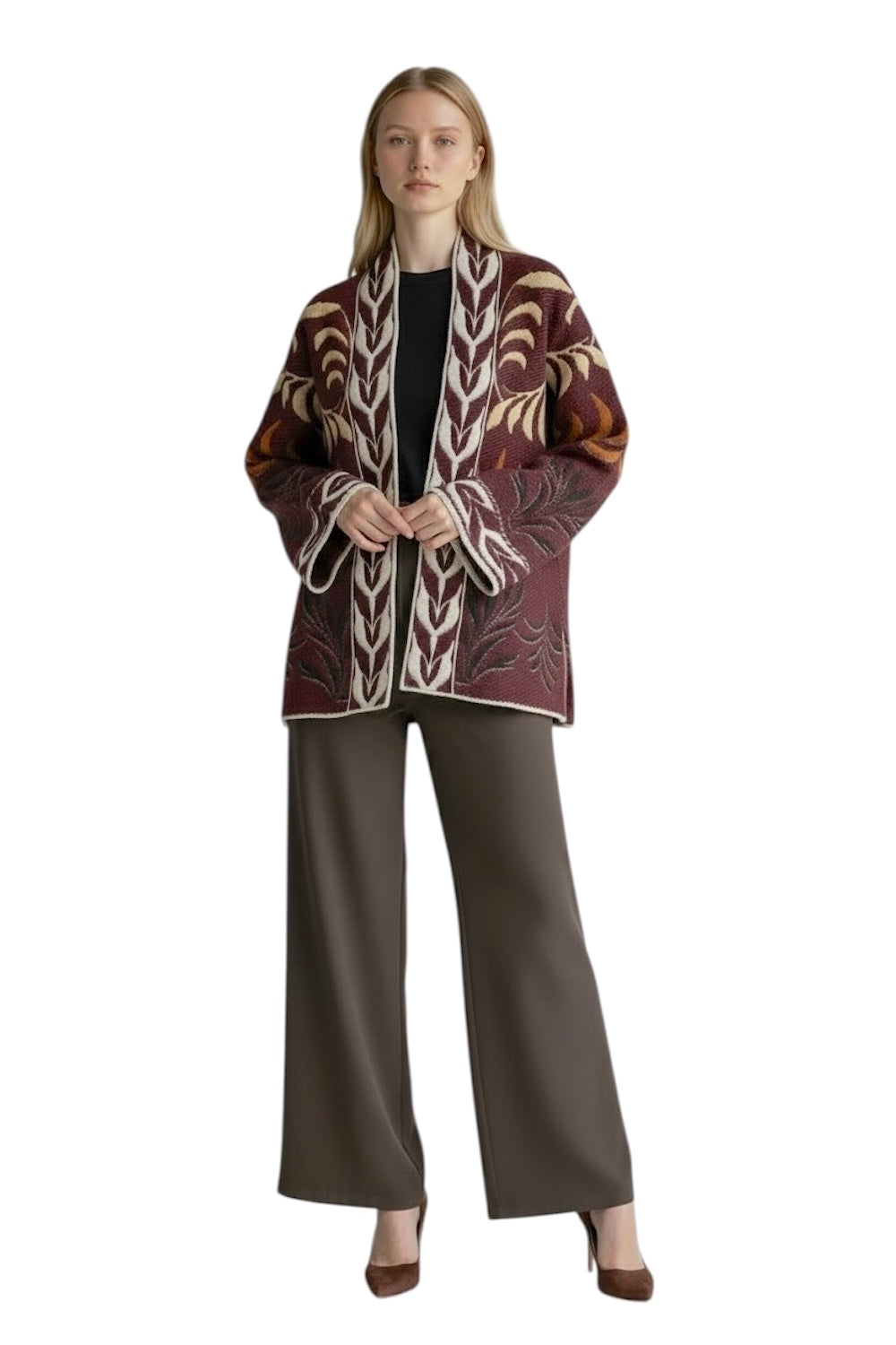 Vicolo bordeaux cardigan