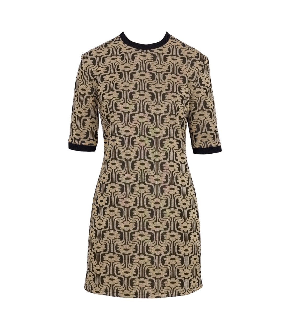 Saiph gold print dress