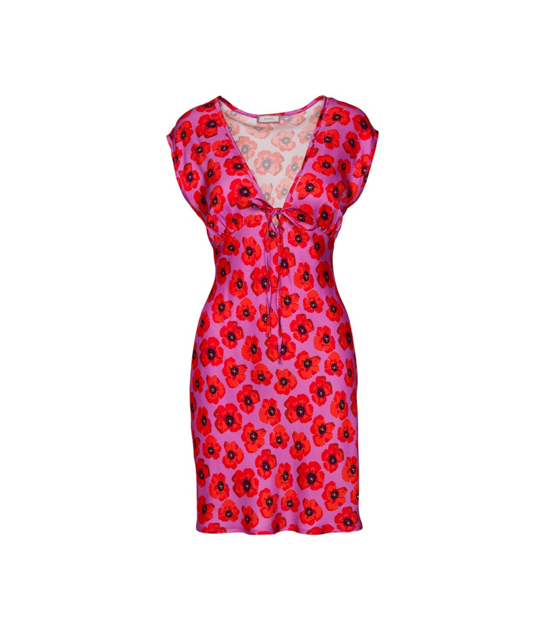 Saiph poppies mauve short dress