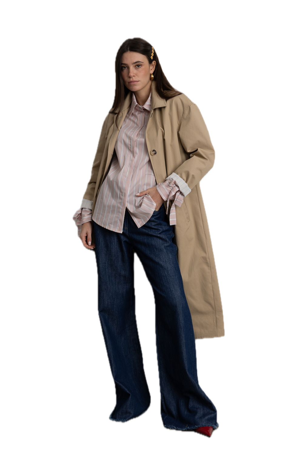 Saiph beige trench jacket